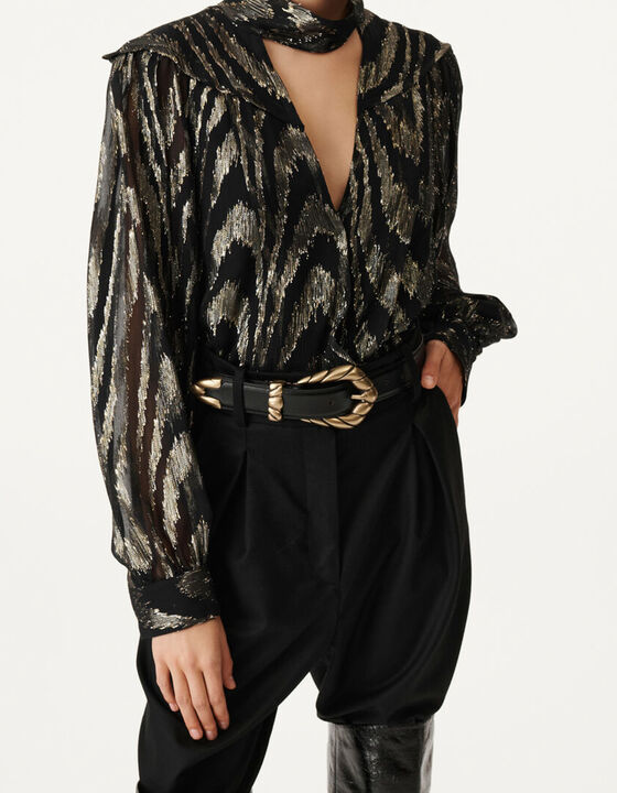 LILA CHOKER TOP